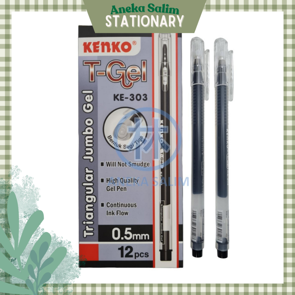 

Anekasalim - Pulpen / Pena Gel Kenko KE-303 0.5 MM (1 BOX 12 PCS)