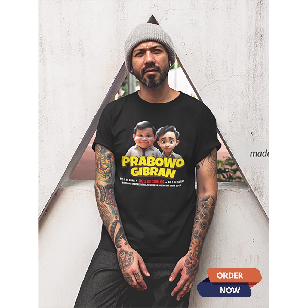 Kaos Prabowo Gibran Gemoy Presiden 2024 / Baju Prabowo Gibran