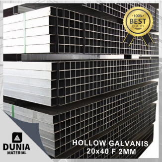 Hollow Galvanis 20 x 40 2mm