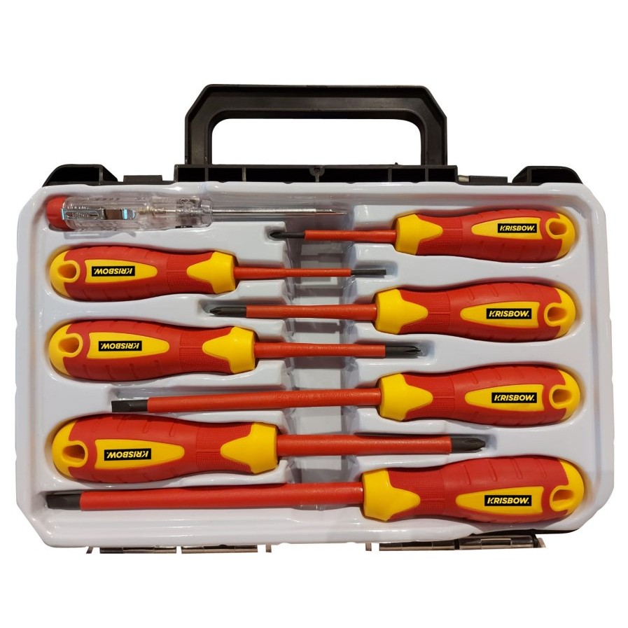 Krisbow LRISS8 Set Obeng Insulasi 8 Pcs - Merah/Kuning
