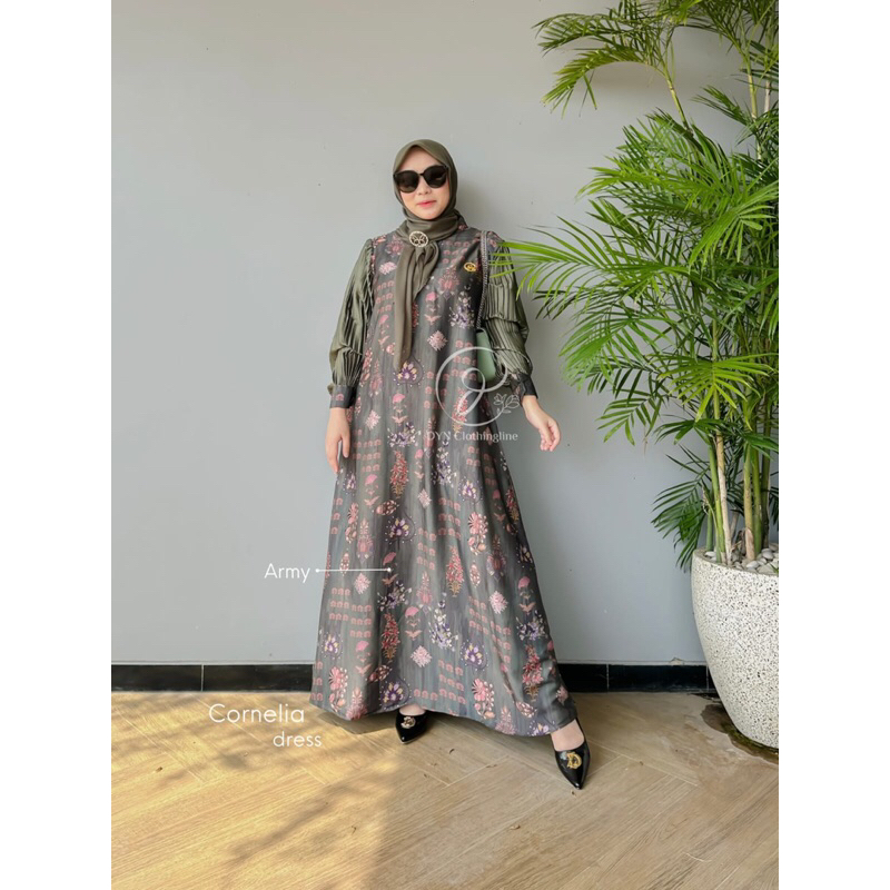 Dress Muslimah PREMIUM SILK DYN ori100%/Gamis muslimah