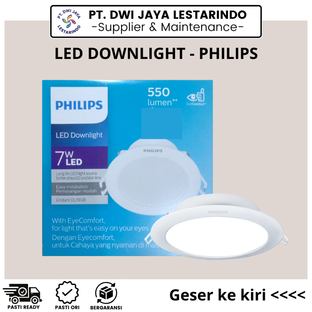 Lampu LED Downlight Eridani 7 W - Philips