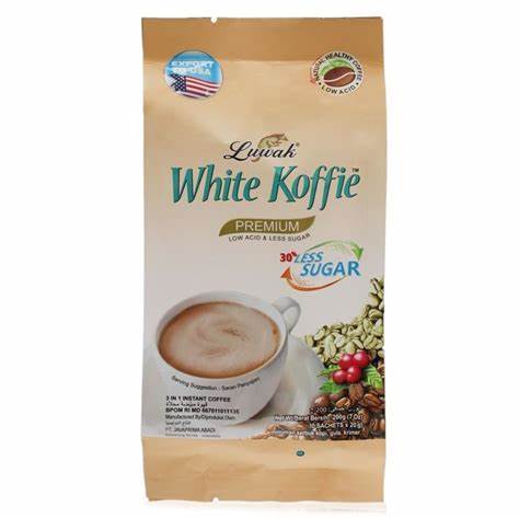 

Luwak White Koffie Less Sugar 200gr Isi 10 Sachet @20 gr