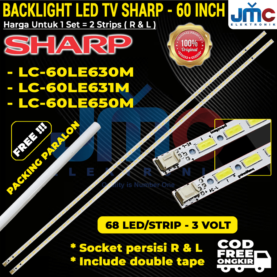 BACKLIGHT TV LED SHARP 60 INCH LC60LE630M LC60LE631M LC60LE650M LC-60LE630M LC-60LE631M LC-60LE650M 