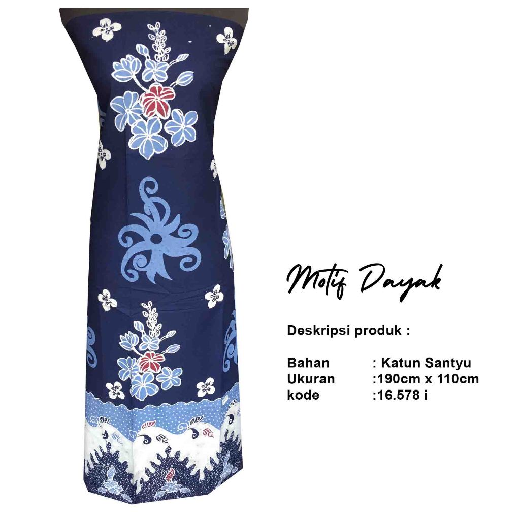 batik motif dayak - batik motif khas kalimantan timur - batik tulis - kain batik - seragam batik mot