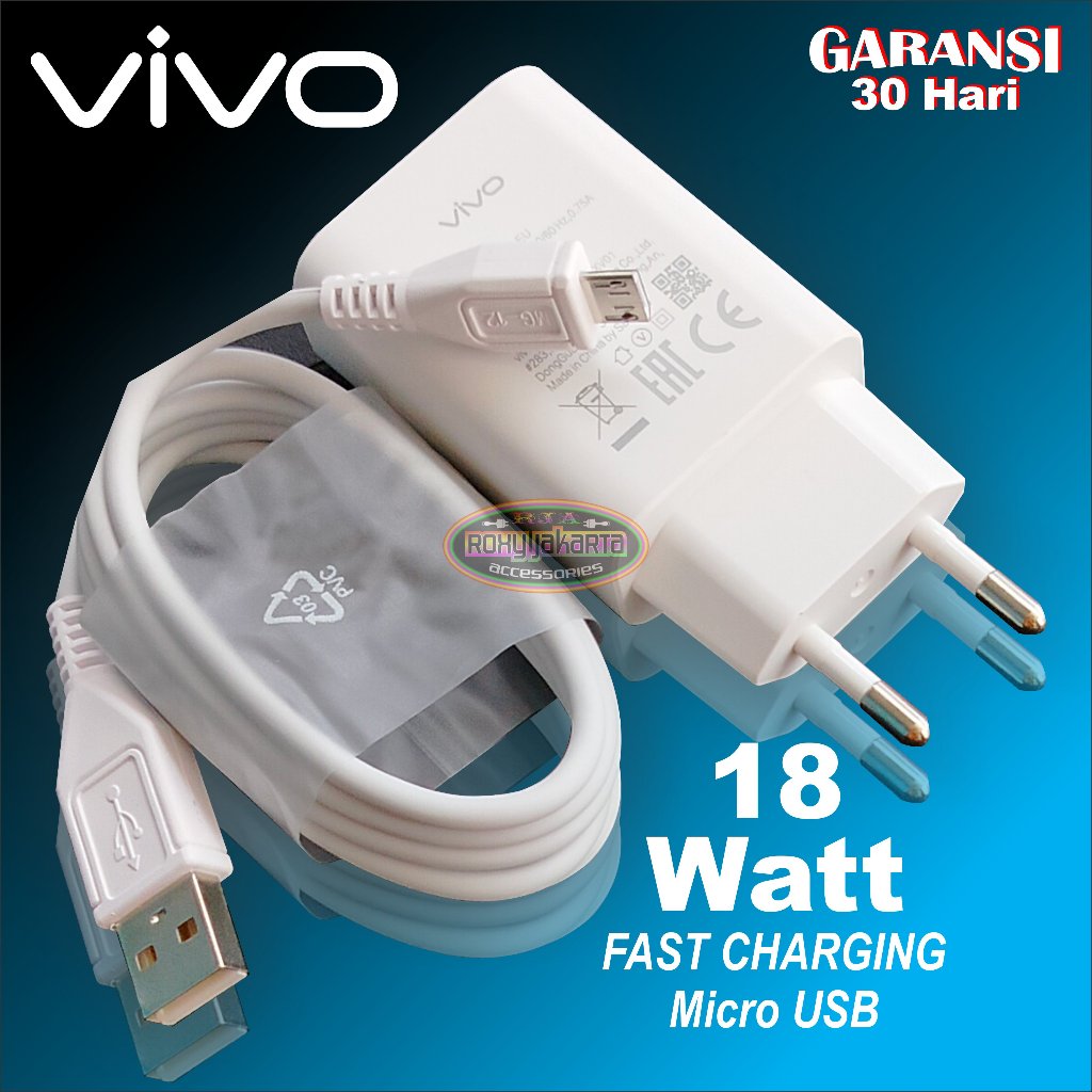 Charger Vivo S1 Z1 Pro Y19 Y20s Y20s G Fast Charging 18 Watt Micro USB