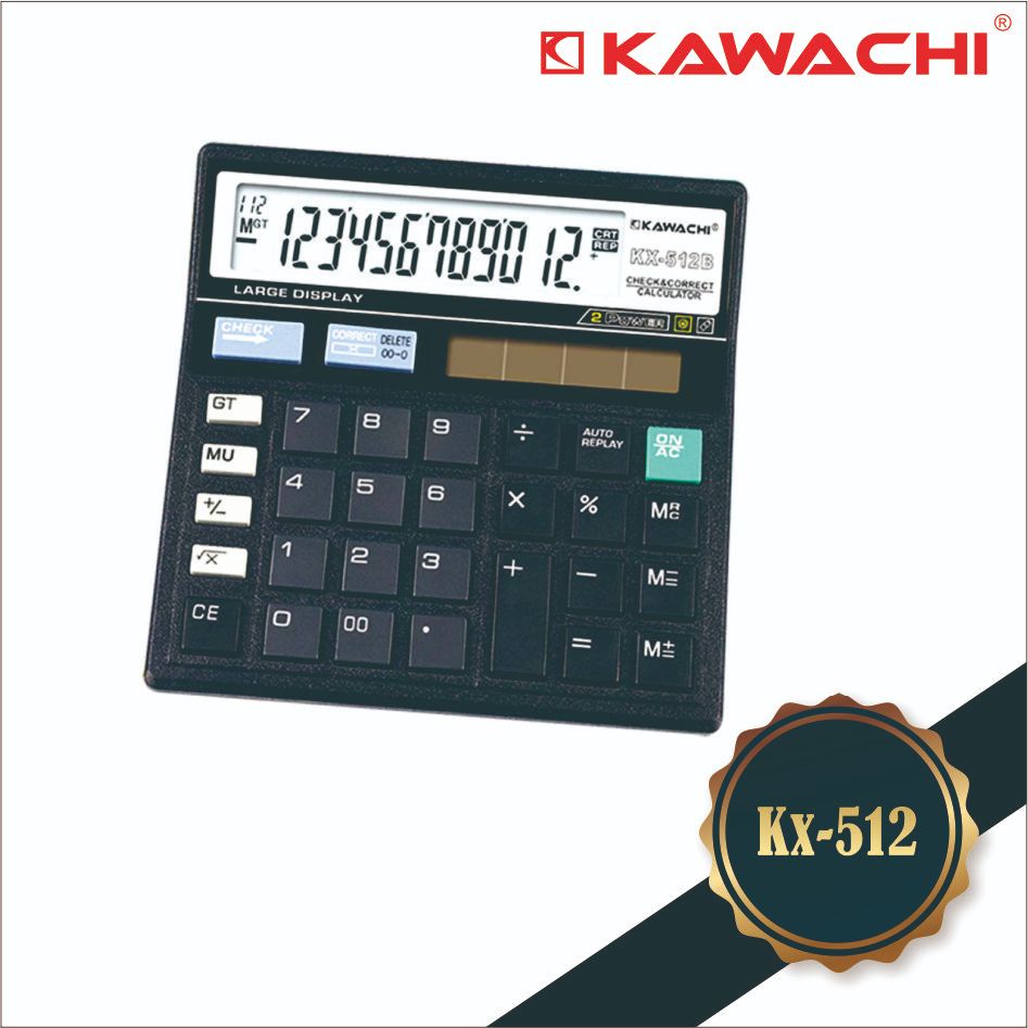 

Kawachi Kalkulator 12 Digits Check & Recheck /Kx-512