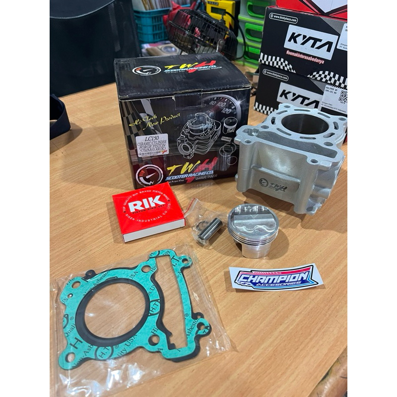 cylinder blok mx king 57mm block ceramic piston forged twh racing