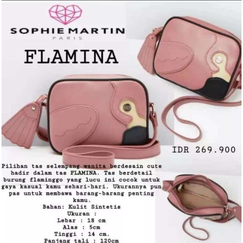 Promoo Tas Flamina Sophie Martin / Tas Slempang Wanita / Tas Sophie Martin