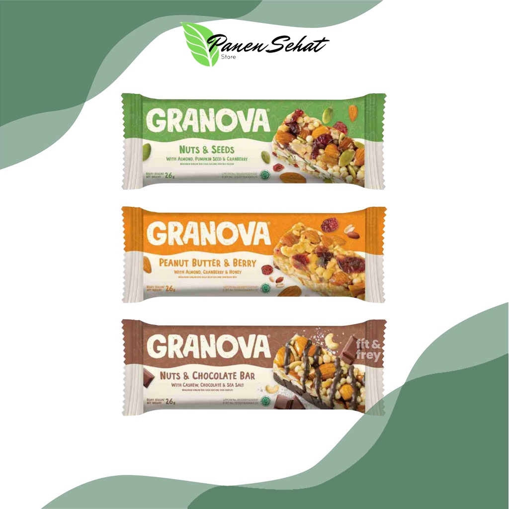 

Granova Snack Bar 26g Nut Chocolate Peanut Butter Berry Nuts Seeds - Panen Sehat Store