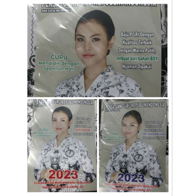 Bahan kain Batik PGRI Terbaru 2025 CV.Gunung jati / Bahan PGRI BSY / Bahan PGRI Semi sutra/ Bahan PG