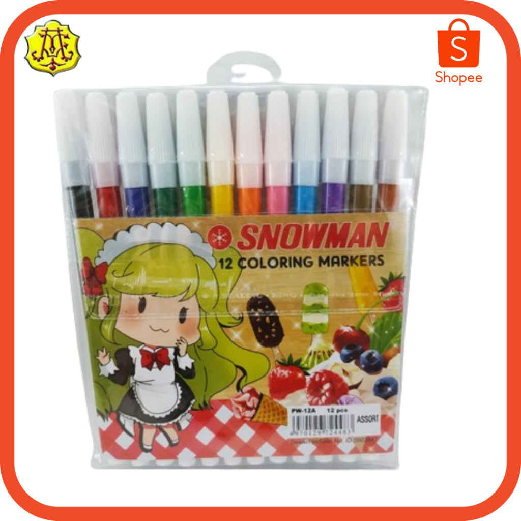 

SPIDOL WARNA / SPIDOL SNOWMAN ISI 12 WARNA