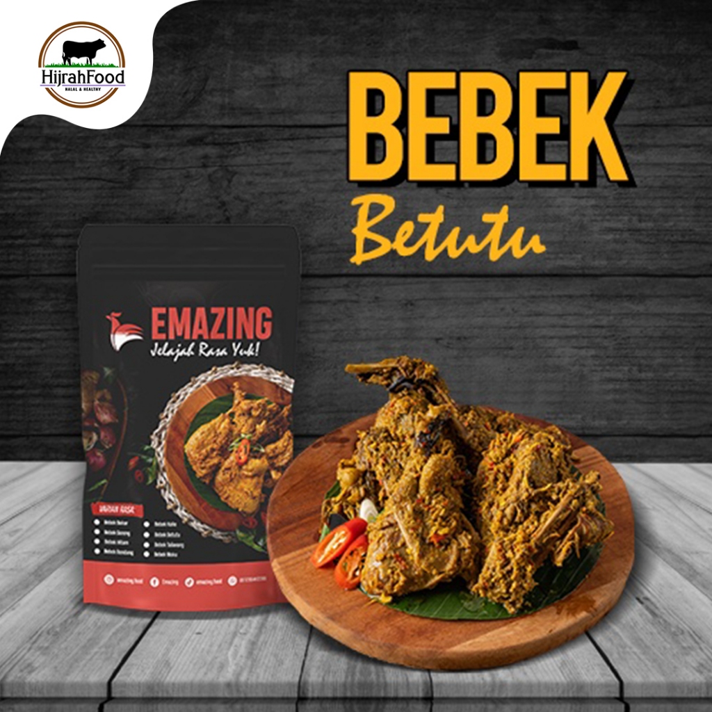 Emazing Bebek Betutu Siap Masak Higienis Khas Bali Frozen Food 900gr