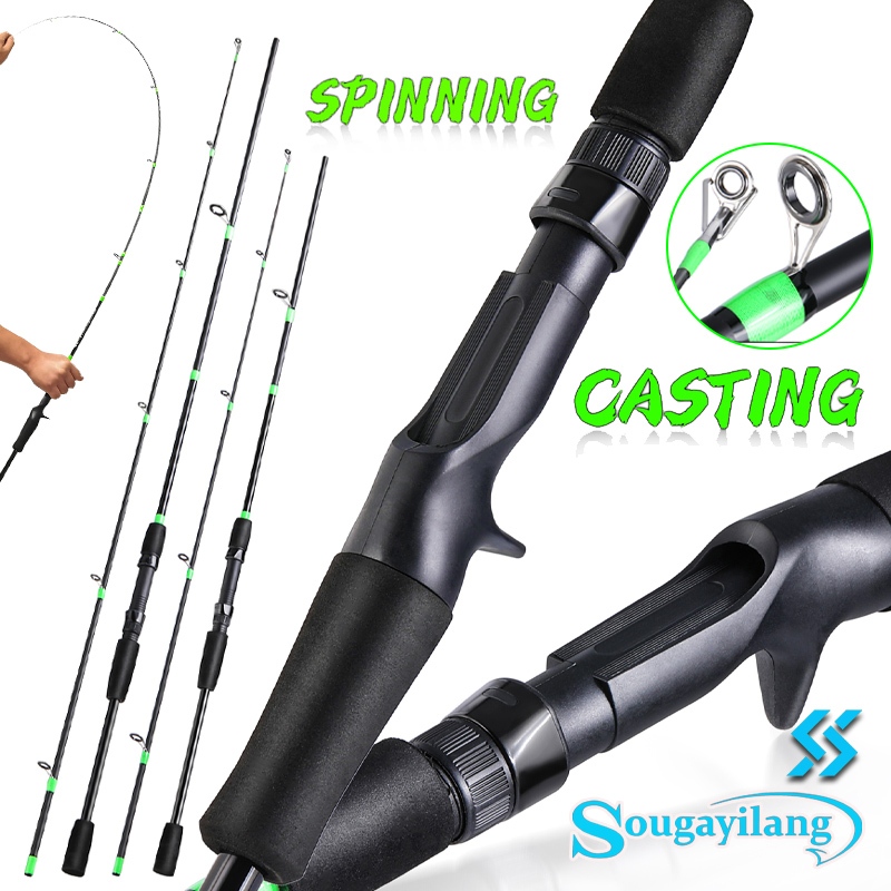 Sougayilang Joran Pancing 2 Bagian, Joran Pancing Serat Karbon Berputar, Joran Pancing Ultraringan