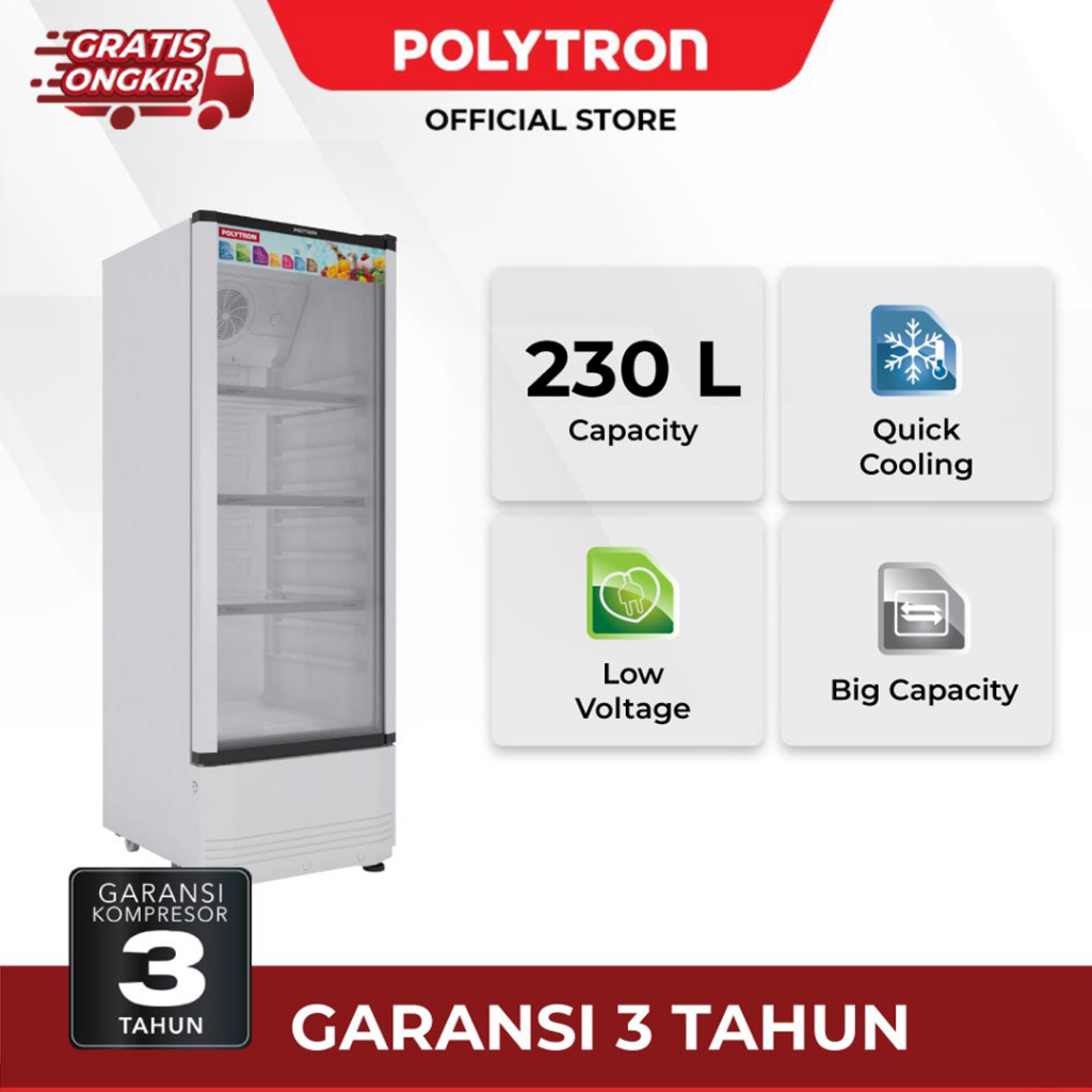 POLYTRON Showcase Fastcool 230 Liter SCN 180L