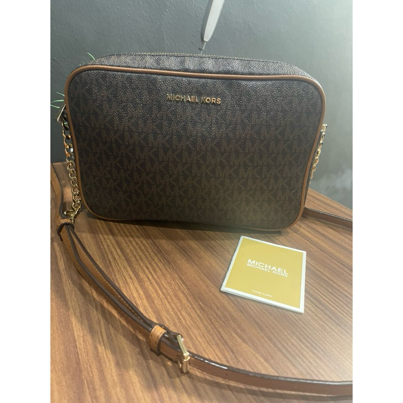 Mk camera bag signature brown original