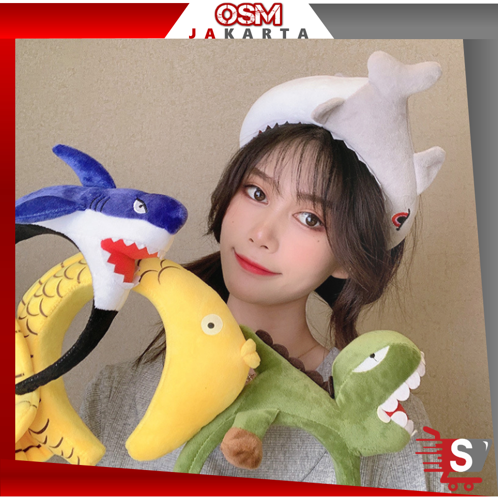 OSM JKT F6093 Bando Boneka Karakter / Korean Style Doll Hairband / Bandana Karakter Binatang Lucu / 