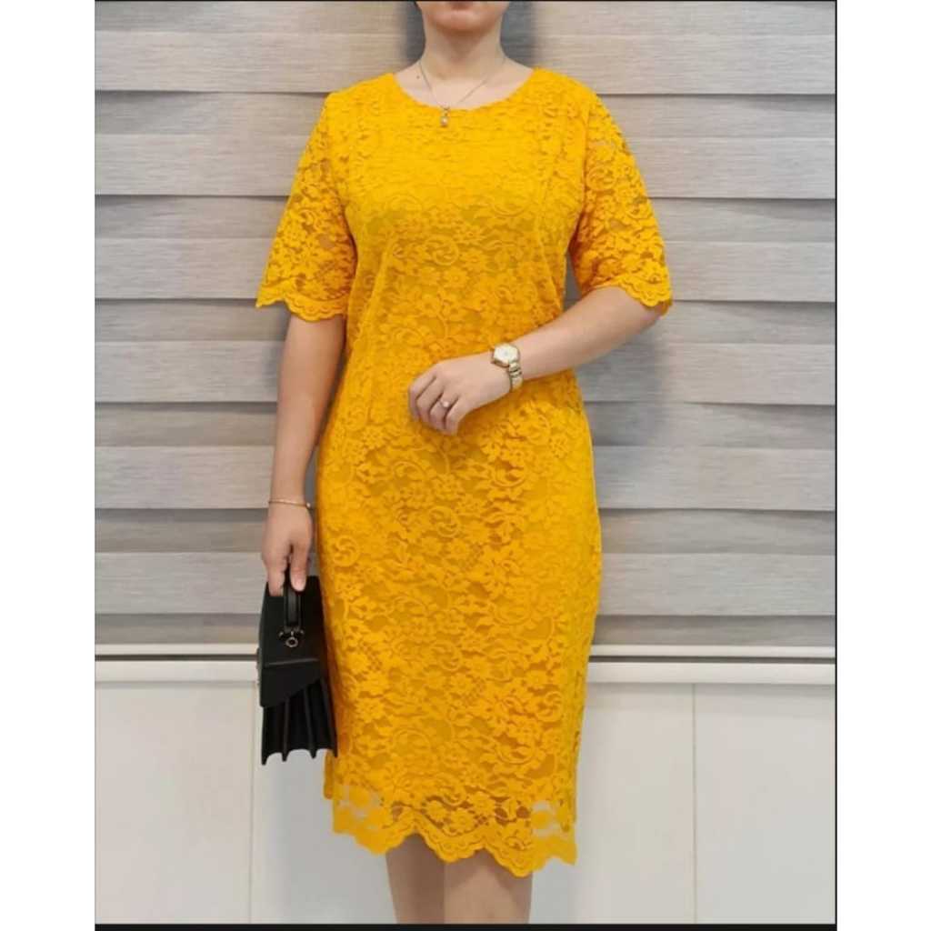 Dress brokat wanita kondangan Natal kekinian pesta remaja terbaru dress brokat modern