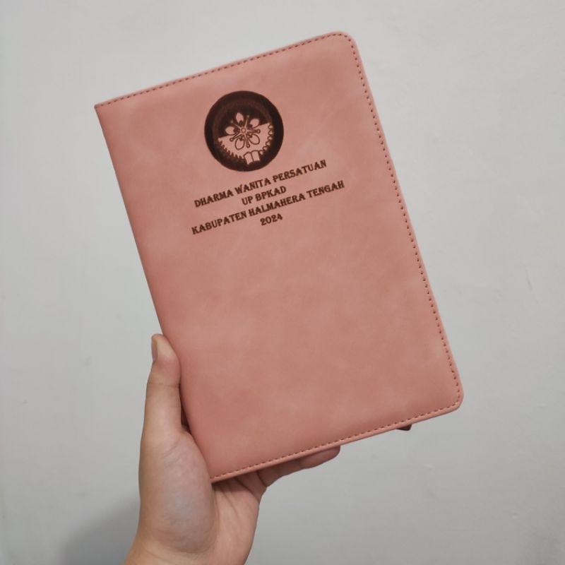 

[BISA CUSTOM] Buku Agenda Notebook Kulit Custom Ukuran A5/ Buku Catatan Kulit Custom A5