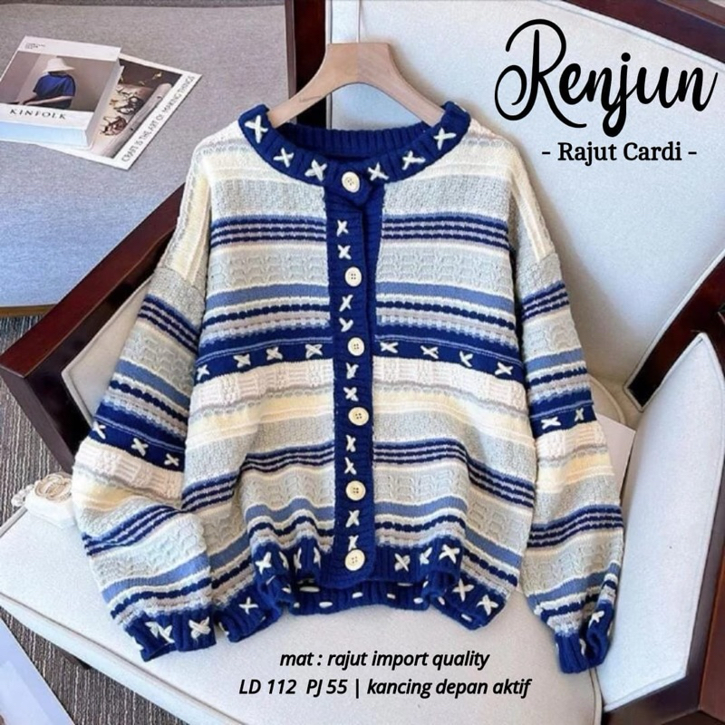 RENJUN NCT CARDI CARDIGAN LIU CARDI RAJUT JISOO KARDI IMPORT KOREA MUSIM DINGIN TEBAL KOREAN STYLE O