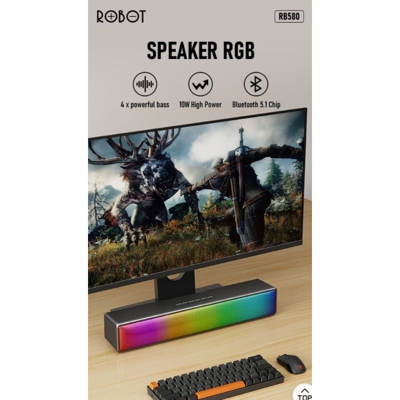 Robot RB580 Soundbar bluetooth Speaker RGB Powerfull Bas 10W BT 5.0
