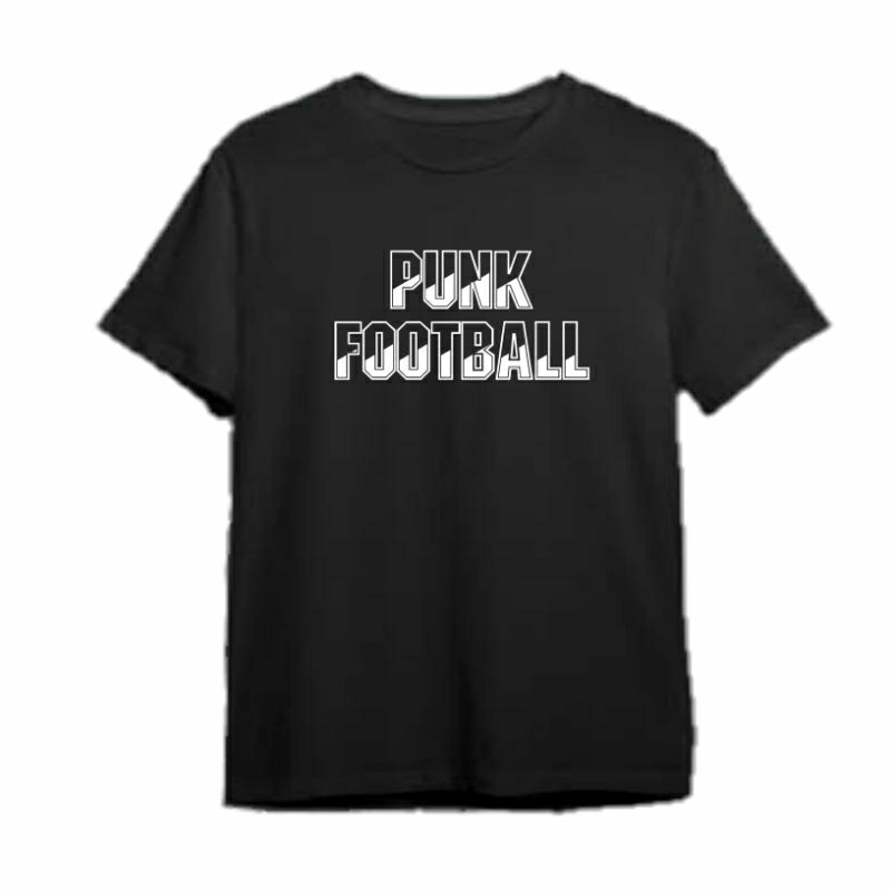 Tshirt Punk Football Black - Fanatick Kaos Punk Football Hitam