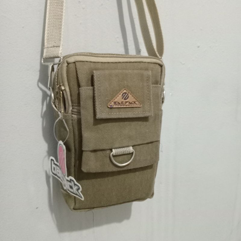 TAS SELEMPANG PRIA TAS DOMPET BAEPACK BAHAN KANVAS TEBAL