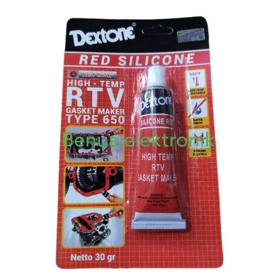 

Ready Promo 1PAK 12PCS DEXTONE RED Silicone 3 Gr Lem Gasket Merah 65