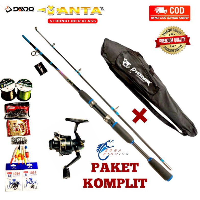 Murah Set Pancing Daido Japan Style  Full Eva 16kg Komplit Joran Reel Tas VD9