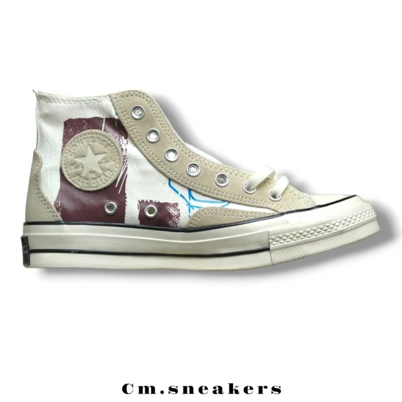 Sepatu Converse 70s High X JM Basquiat White-Black
