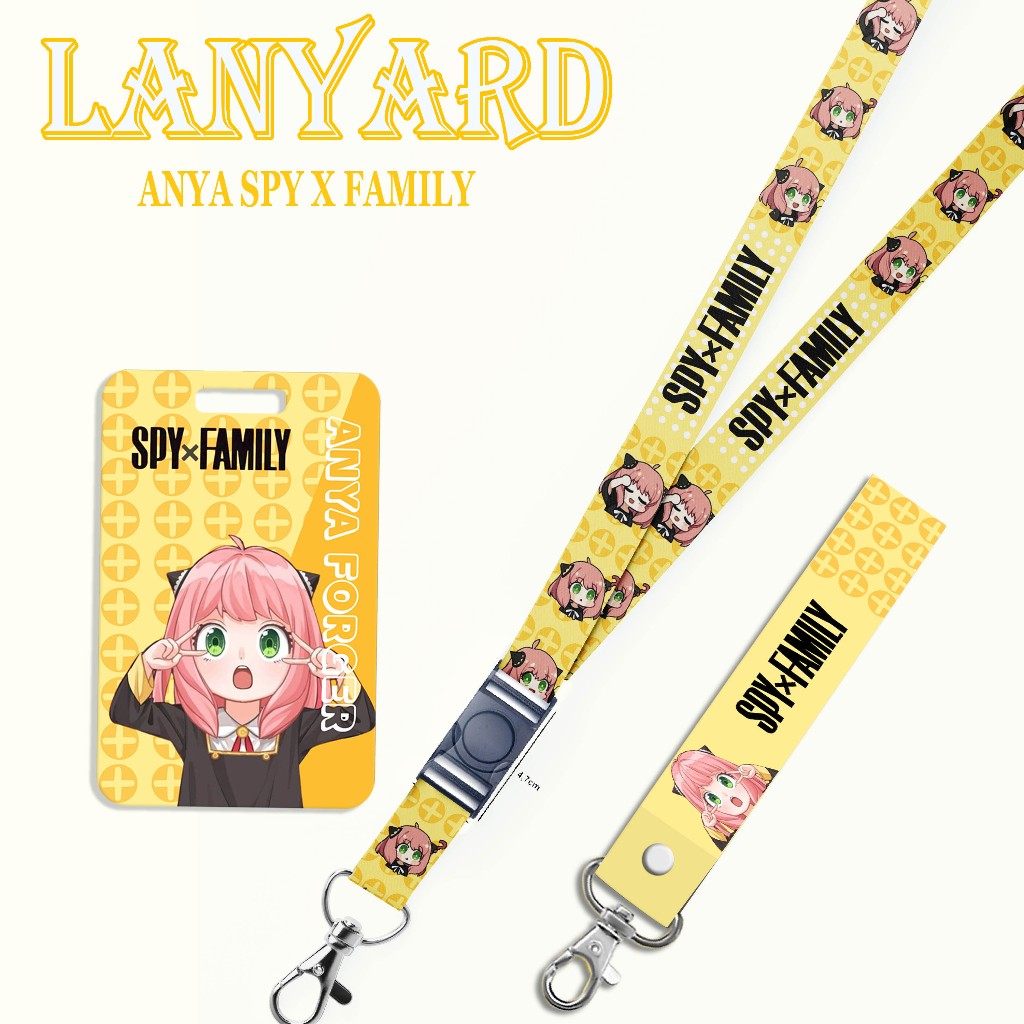 

STRAP LANYARD CARD HOLDER Anya Spyxfamily Gantungan Kunci, Handphone, ID Card