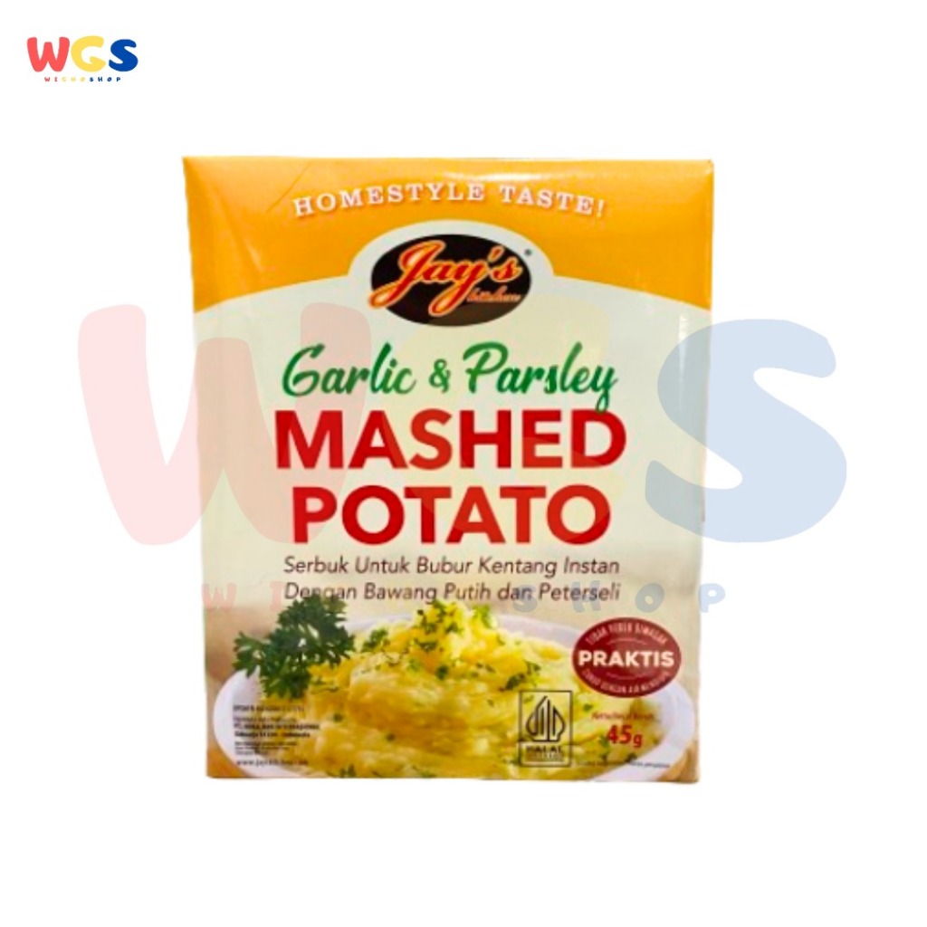 

Jay's Kitchen Jays Garlic & Parsley Premium Mashed Potato 45g - Kentang Instant