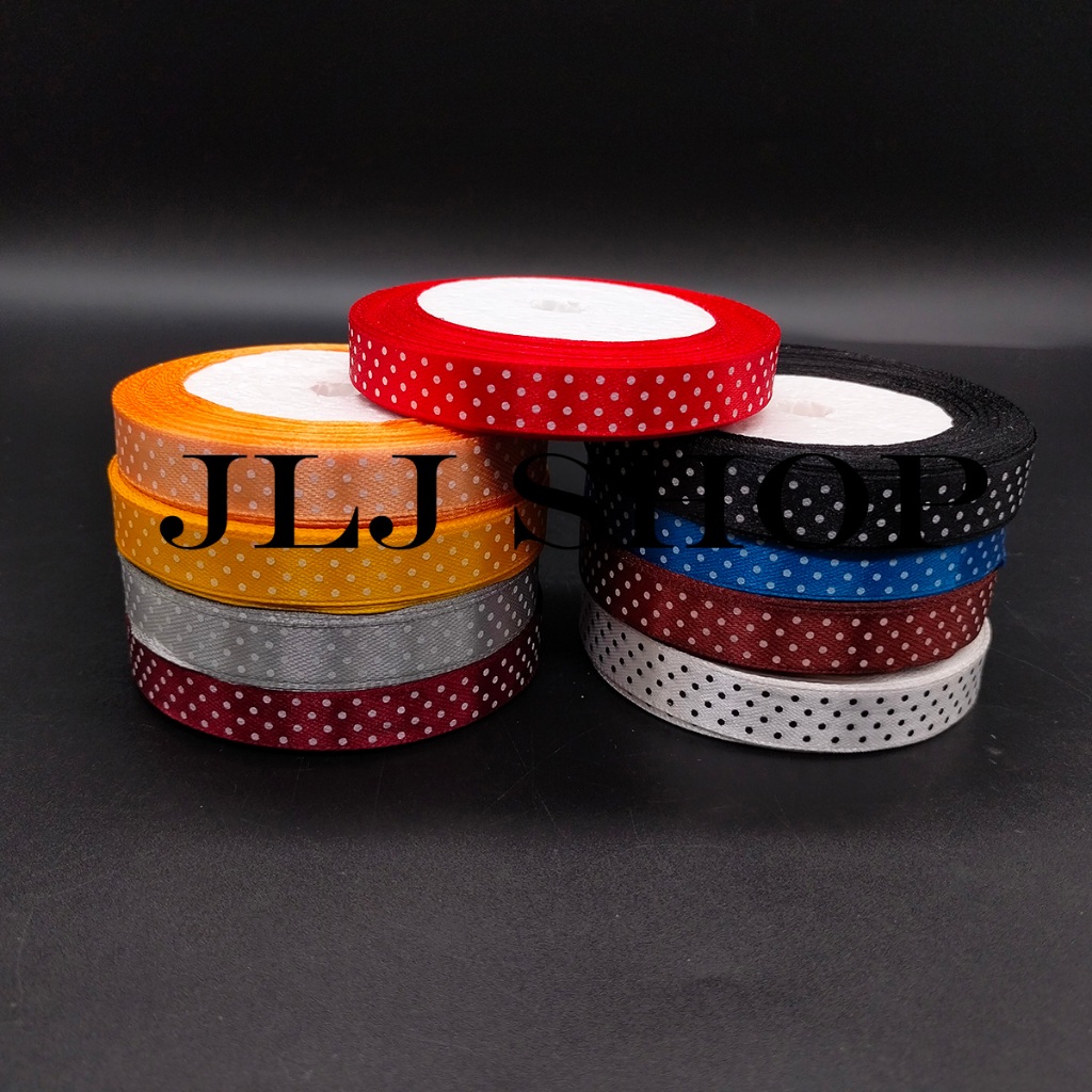 

Pita Satin Polkadot / Pita Hias Satin Motif Polkadot Ukuran 1/2