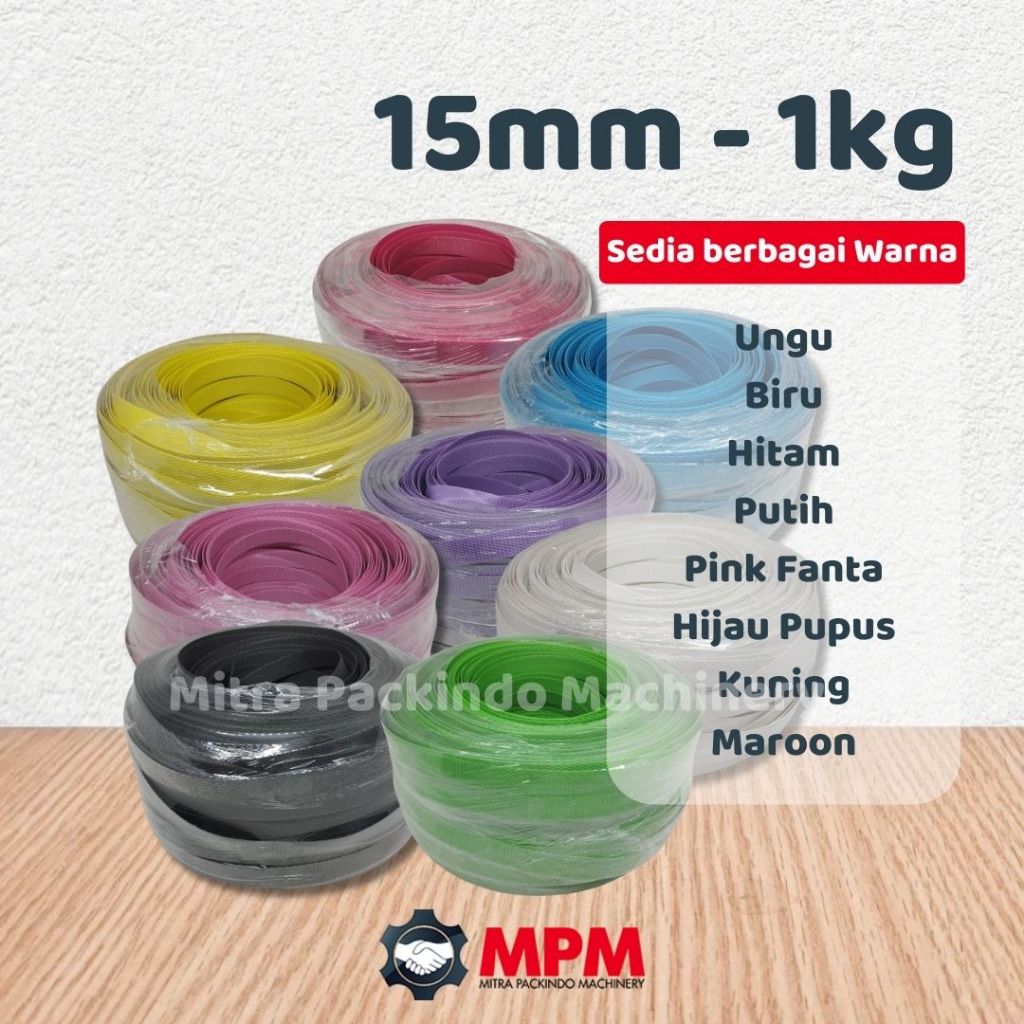Bahan Kerajinan Tas Anyaman 15 mm / Tali Gebang Peti Strapping 15mm 1 Kg