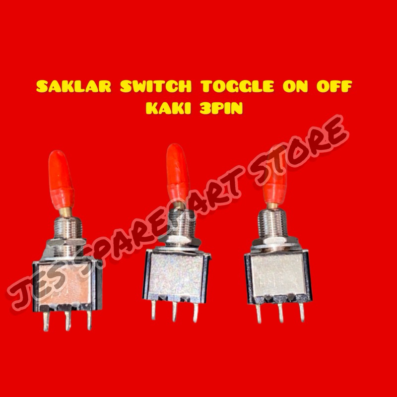 SAKLAR SWITCH MINI TOGGLE ON OFF  KAKI 3PIN