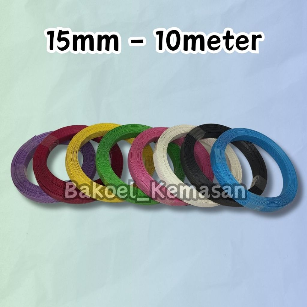 Bahan Kerajinan Tas Anyaman 15 mm / Tali Gebang Peti Strapping 15mm 10meter