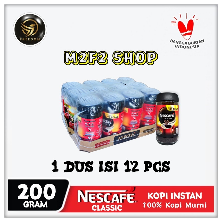 

Nescafe Coffee Classic Jar | Kopi Hitam Instan Murni Botol Kaca - 200 gr (Kemasan Karton)