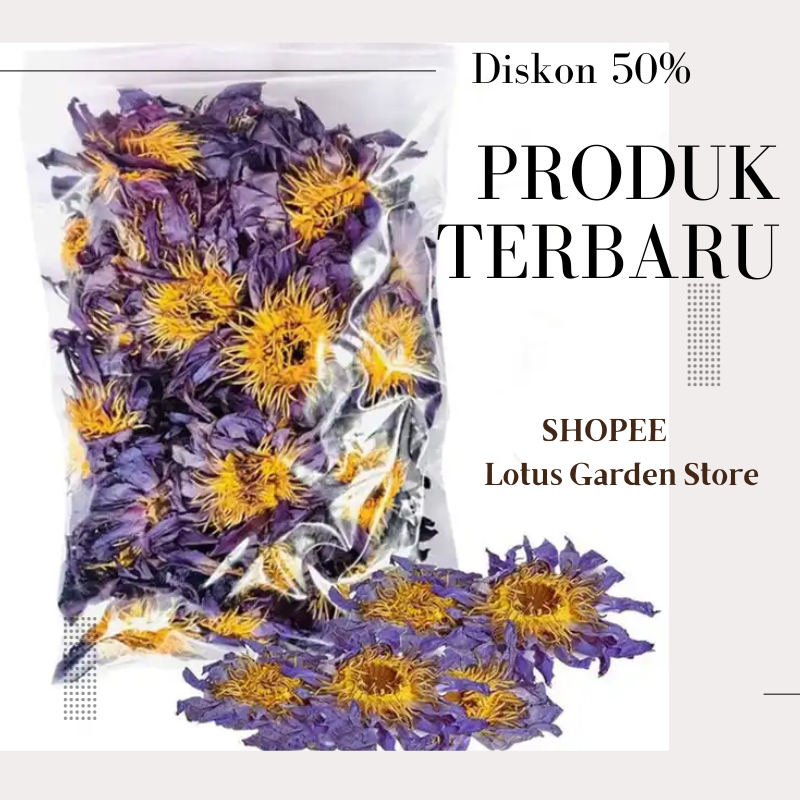 

BUNGA LOTUS BIRU KERING / DRIED BLUE LOTUS/ DRIED FLOWER / LOTUS BIRU KERING IMPORT