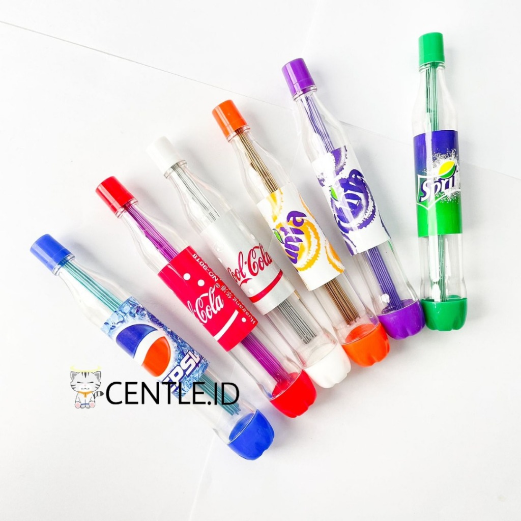 

CENTLE.ID refill pensil botol softdrink isi pencil botol soda lucu imut kado