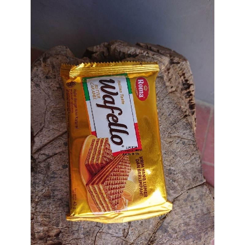 

ROMA WAFELLO WAFELO RASA ITALIAN BUTTER CREAM / COKLAT 43gr