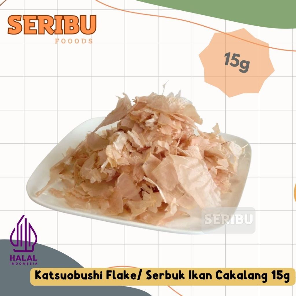 

Katsuobushi | Bonito Flakes | Serbuk Ikan Cakalang Serut Halal 15 Gram