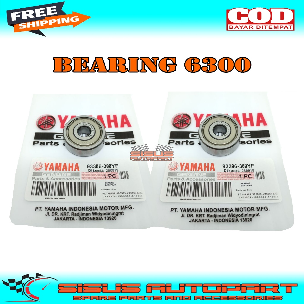 Bearing Roda Depan 6300z isi 2pcs Nmax Old Nmax New Aerox Lexi Freego / Bearing 6300 / Bearing Roda 