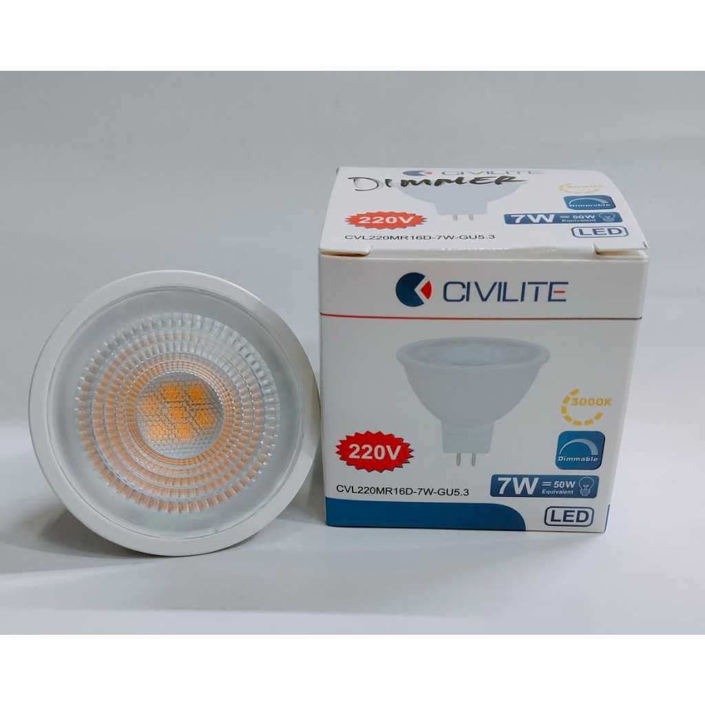 LAMPU LED MR16 DIMMER 7WATT LAMPU MR16 DIMMABLE LED 220V