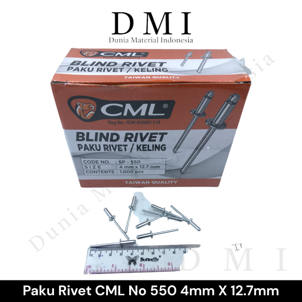 Paku Rivet CML SP 550 | Blind Rivet | 4mm X 12.7mm | Paku Ripet Camel