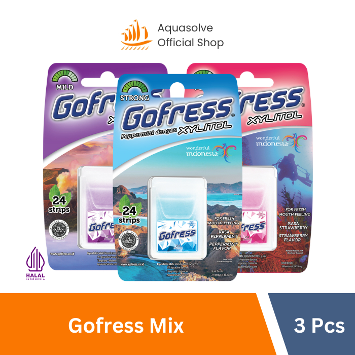 

[BUNDLE] Gofress Xylitol Mix Varian Peppermint Grape Strawberry Permen Mint Penyegar Nafas (3 Pcs)