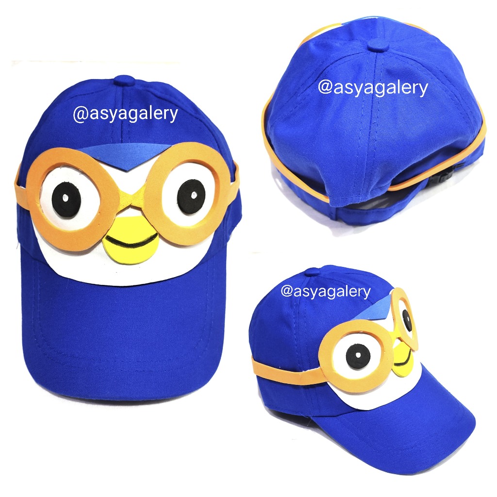 Topi Anak Pororo/Topi Baseball Karakter Pororo Lucu