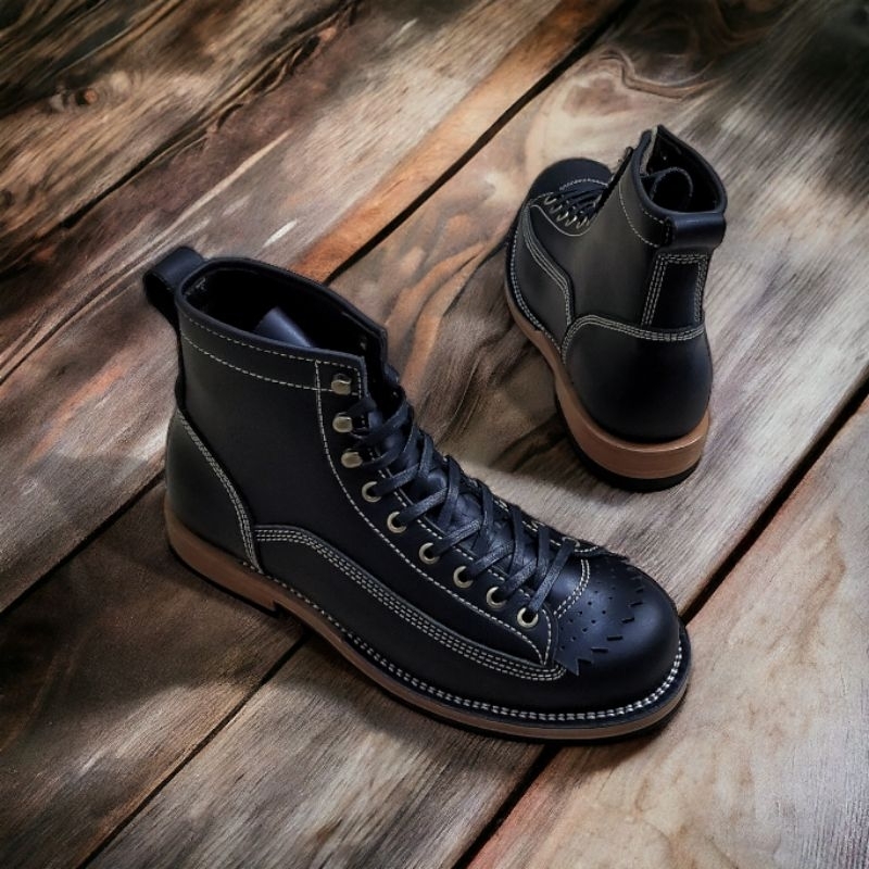 Map Inc Donkey Double Row Goodyear Welt - Sepatu Goodyear Walted Sepatu Boots Kulit Sapi Asli