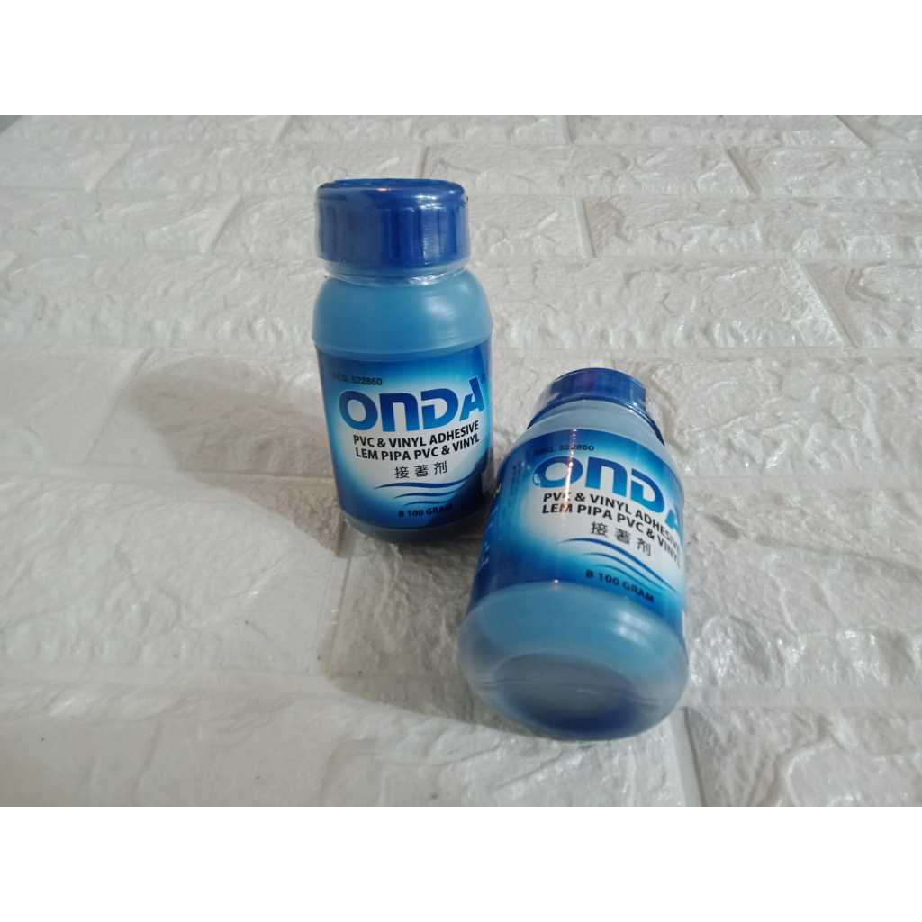 LEM PIPA PVC ONDA BOTOL 100gram / Lem pipa paralon plastik
