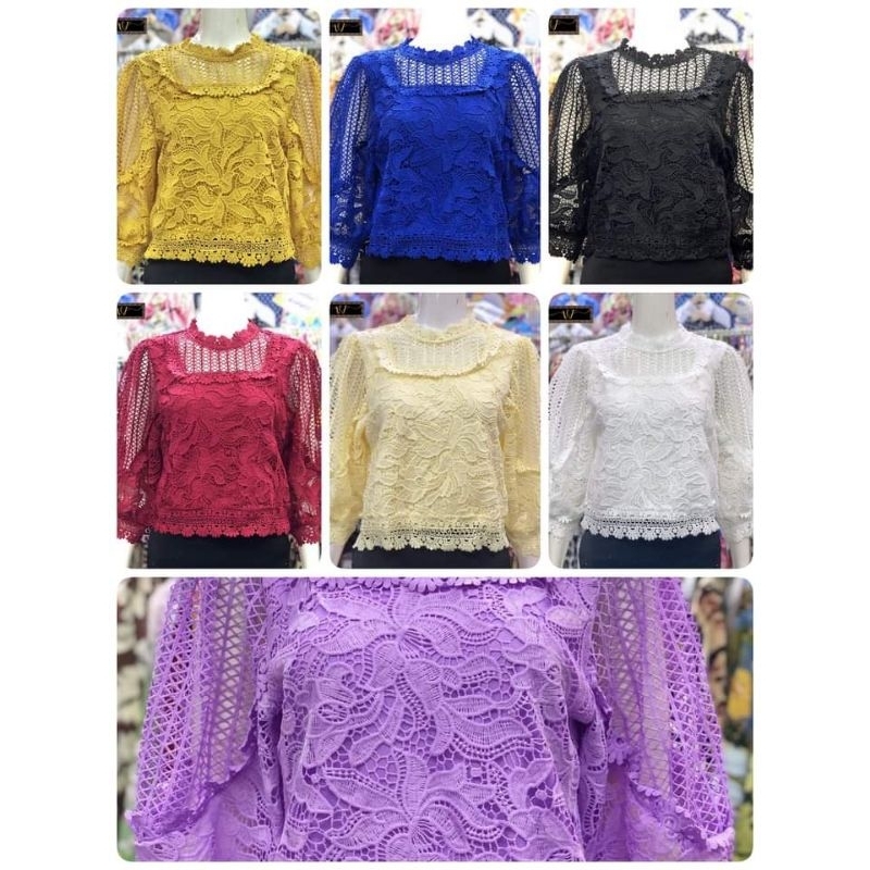 Blouse Brokat/ Pakaian Wanita Brokat / Blouse Brokat Wanita