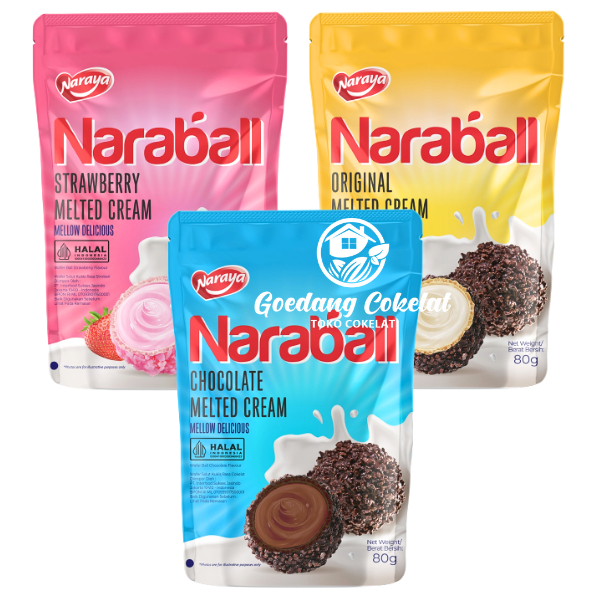 

Naraya Naraball 80g Wafer Salut Cookies Rasa Coklat Vanilla Strawbery